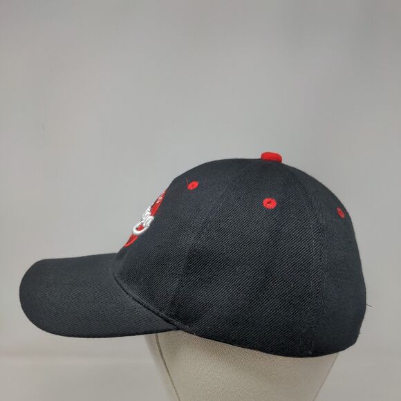 Chicago Strapback Hat Black One Size Adjustable Embroidered 6 Panel - Picture 3 of 7
